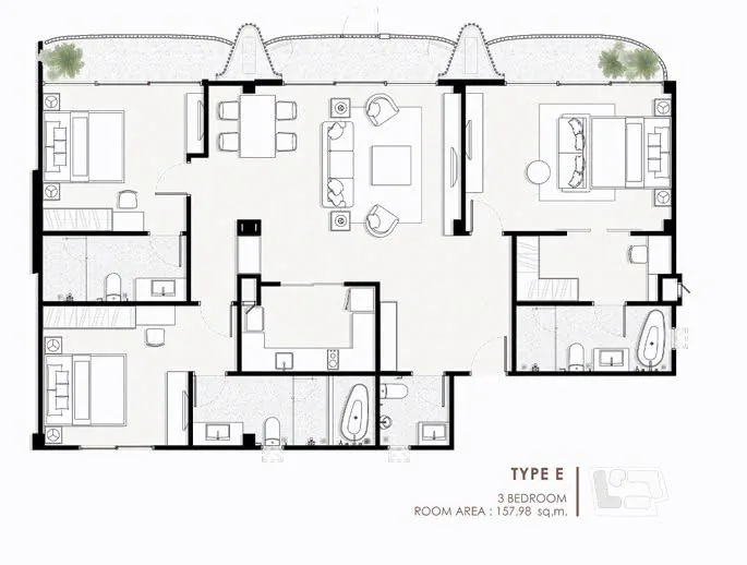 The Coral · 3-bedroom pool-view condominium · photo 2